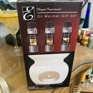 Oil warmer gift 🎁 set.new not use